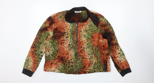 Additional front view of Gerard Women Multicoloured, size 22, Long Sleeve Zip Blouse
