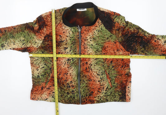 Gerard Women Multicoloured Size 22 Long Sleeve Zip Blouse