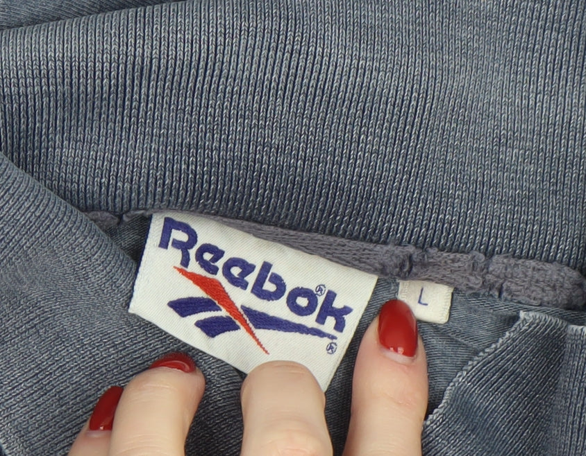 Reebok Men's Blue Vintage Cotton Polo Shirt Size L