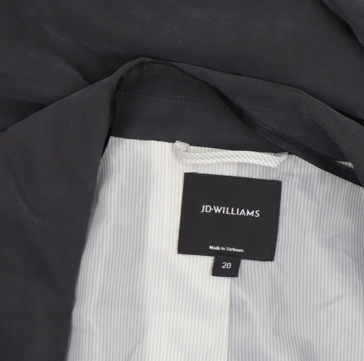 JD Williams Women's Black Regular Fit Longline Blazer Size 20