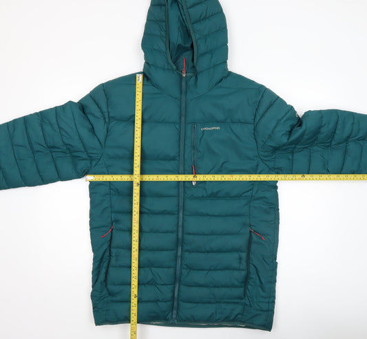 Craghoppers Mens Green Hooded Puffer Jacket Size M Warm Winter Outdoor