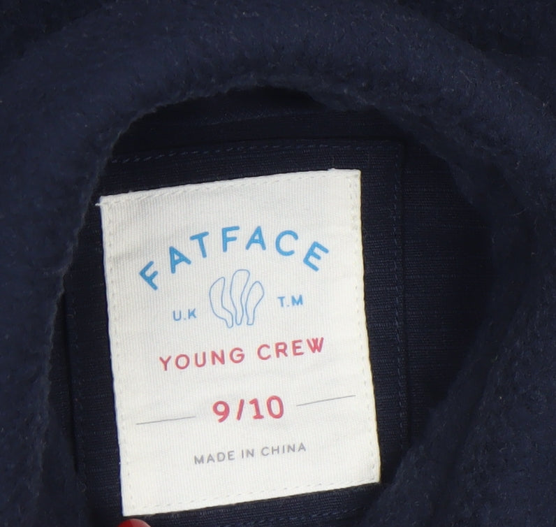 Additional view of FatFace boys’ blue fleece shirt jacket 9-10 years button casual