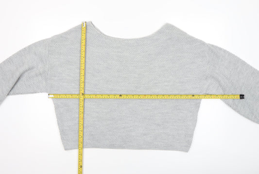 The Rockn Rev Women’s Grey Acrylic Knit Pullover Jumper Size 10
