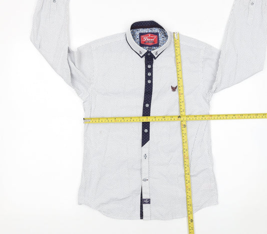 Diesel Boys White Button-Up Long Sleeve Cotton Shirt 11-12 Years