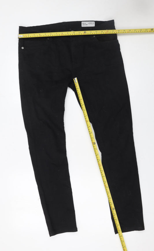 Denim Co Men's Black Super Skinny Jeans 34W 30L Cotton Blend
