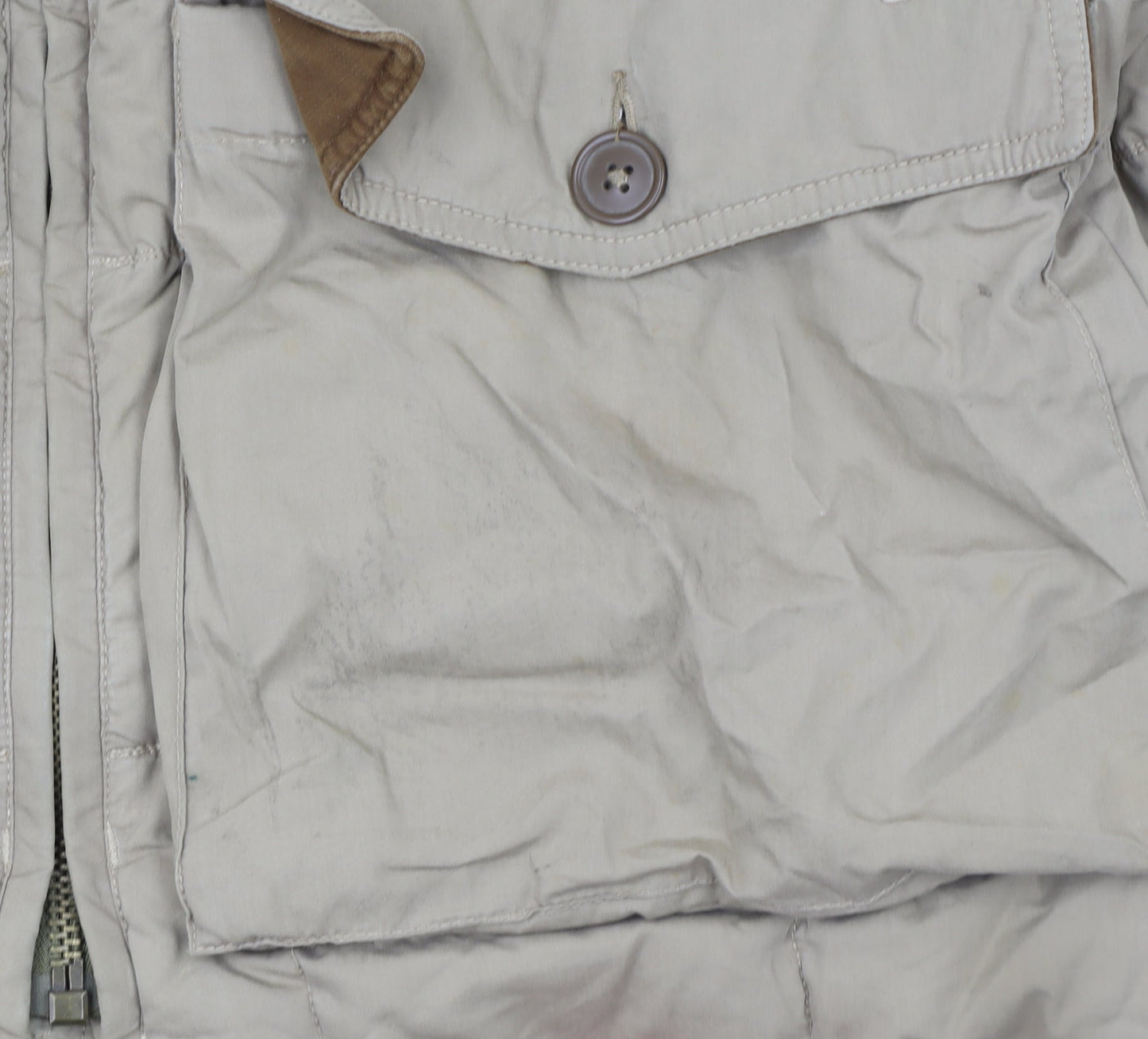 Polo Ralph Lauren Men's Beige Down Puffer Jacket Size S Winter Coat