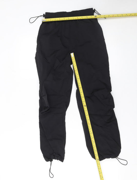 Mango Women’s Black Polyester Jogger Trousers Size 10