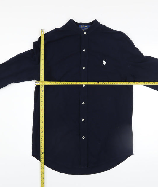 Ralph Lauren Men's Blue Long Sleeve Cotton Button-Up Shirt Size M