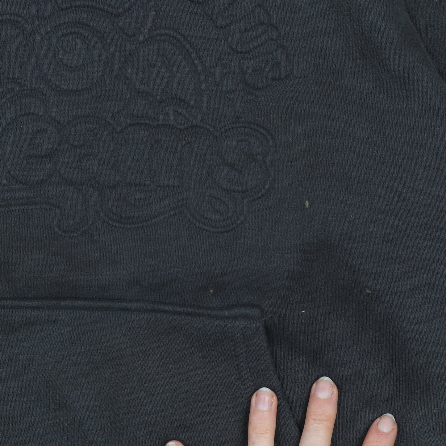 Additional view of Devil Wing boys’ black pullover hoodie, size 12-13, years fleece cotton blend