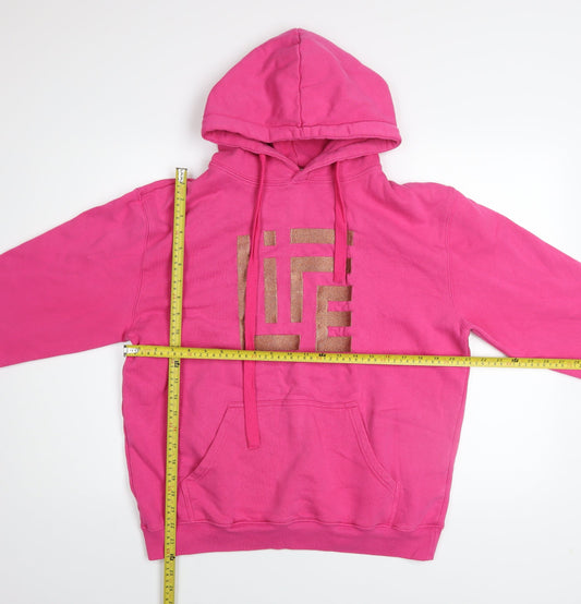 Acti Life Women's Pink Pullover Hoodie Large Cotton Blend