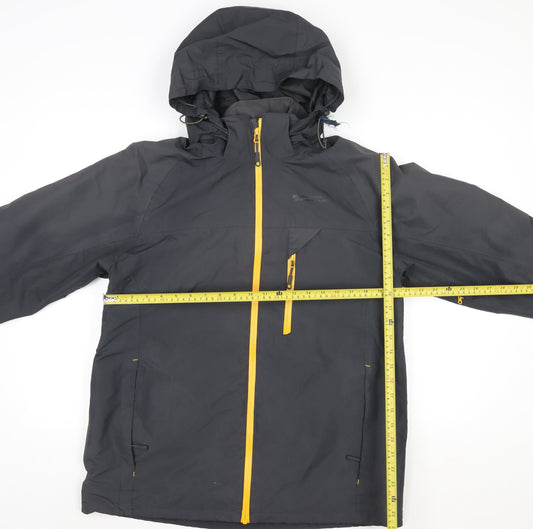 Mountain Warehouse Men's Black Waterproof Hooded Rain Jacket L