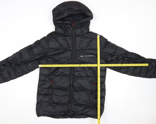 Monterrain Men's Black S Puffer Jacket Hooded Lightweight Insulated Outerwear