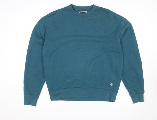 Scout Women’s Teal Blue Crew Neck Pullover Sweatshirt Medium