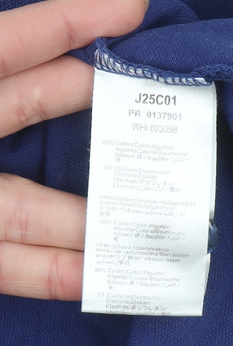 Hugo Boss Boys Blue Slim Fit Polo Shirt 14 Years Short Sleeve Collared