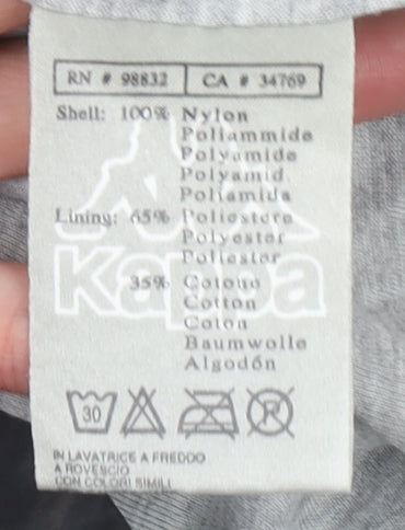 Kappa Boys Yellow Black Track Jacket Size 164 Full Zip Logo Sportswear