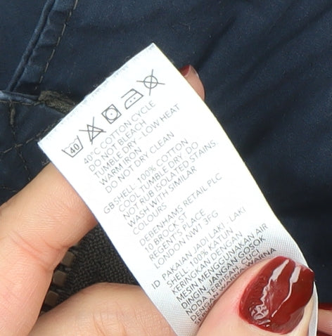 Red Herring Men's Blue Cotton Military Jacket Medium