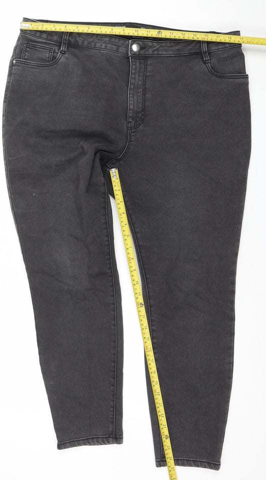 Dunnes Stores Women’s Grey Skinny Jeans Size 20 Stretch Denim