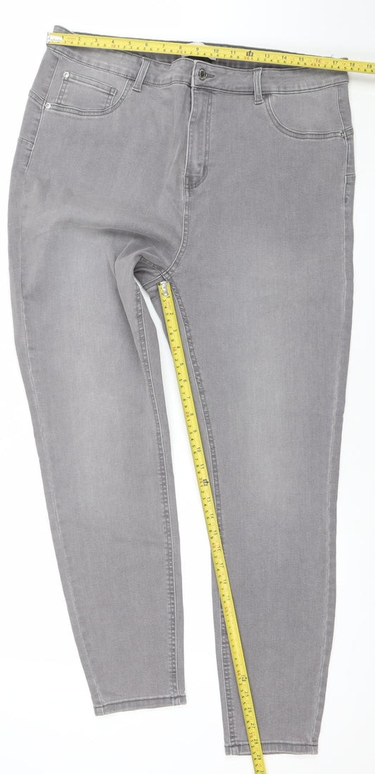 Primark Women’s Grey Skinny Stretch Jeans Size 20 Regular 32in