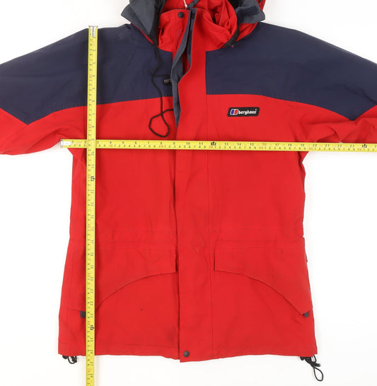 Berghaus Women's Red Waterproof Parka Jacket Size 10 Hooded Outdoor