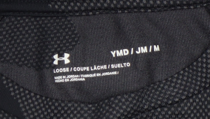Additional view of Under Armour boys’ black camouflage short sleeve t-shirt, size M