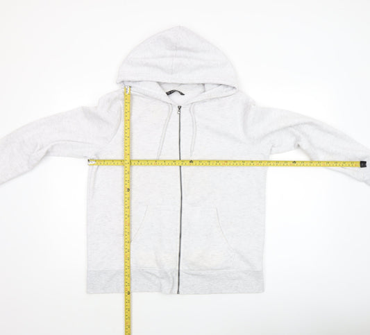 Dunnes Women’s Grey Full Zip Hoodie Size M Polyester Cotton Blend