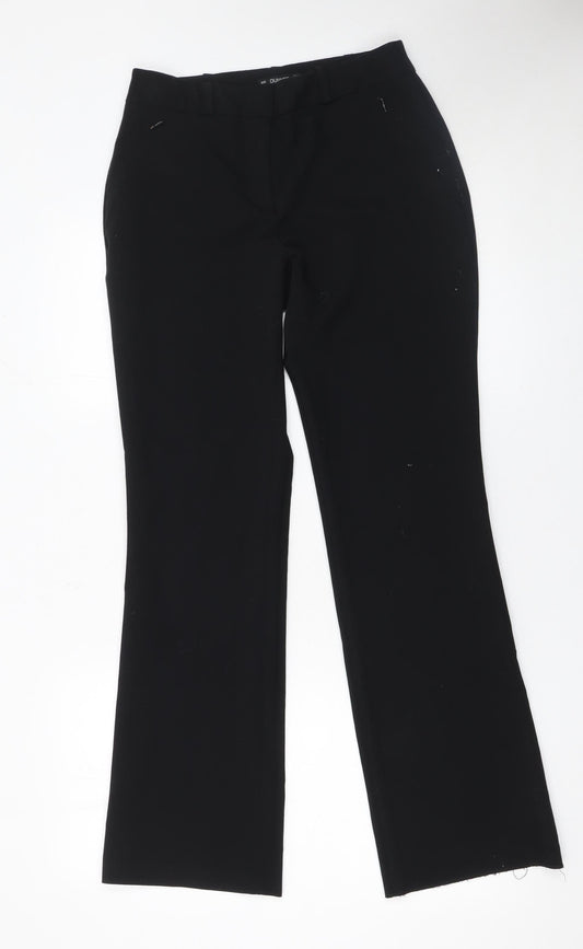 Additional front view of Dunnes Women’s Black, size UK 8, Straight Leg Dress Trousers Workwear