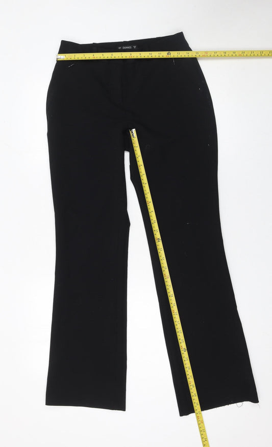 Dunnes Women’s Black Size 8 Straight Leg Dress Trousers Workwear