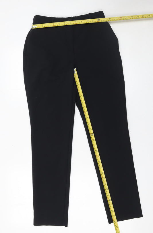 Dunnes Women’s Black Straight Leg Stretch Trousers Size 8