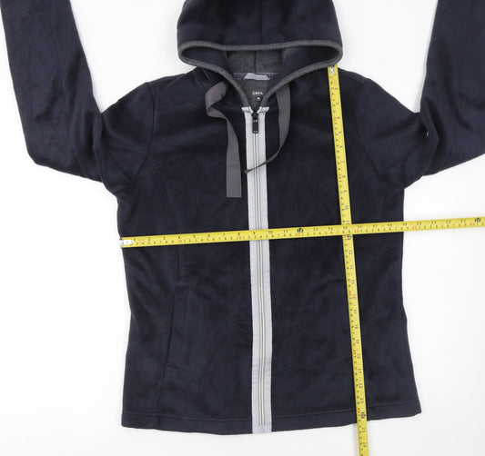 Cecil Women's Navy Fleece Full Zip Hoodie Medium Casual Style