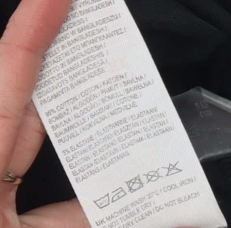 Everlast Women's Black Cotton Stretch Ankle Leggings Size 14