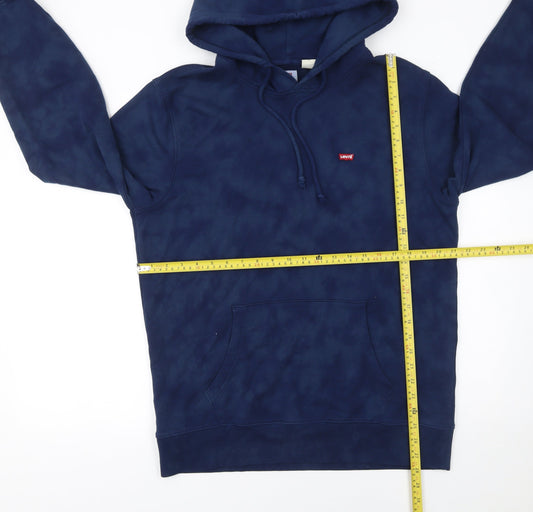 Levi's Men's Blue Pullover Hoodie Medium Fleece Standard Fit