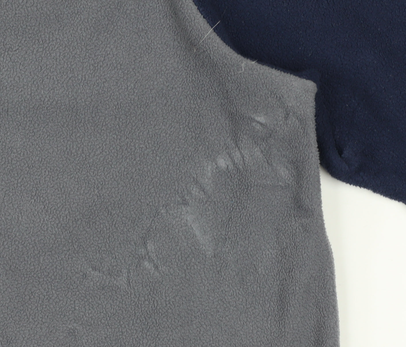 Additional view of Quechua boys’ grey fleece 1/4 zip pullover sweatshirt, size 10-11, years