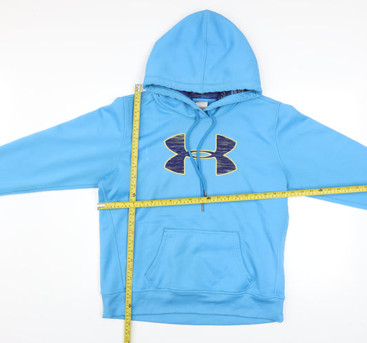 Under Armour Mens Blue Pullover Hoodie L Sports Fleece Sweatshirt