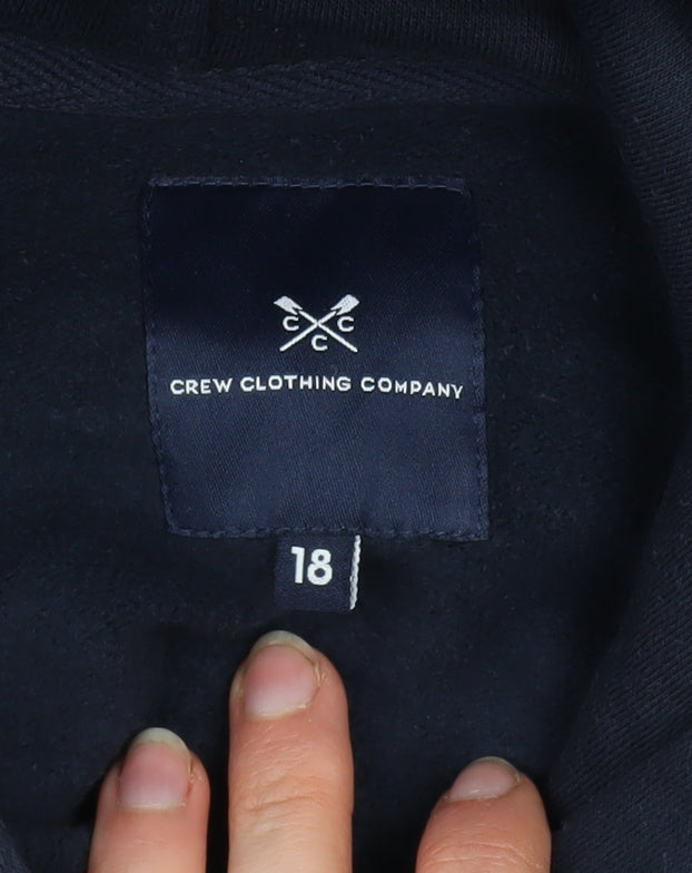Crew Clothing Company Women's Navy Pullover Hoodie Size 18 Cotton Blend