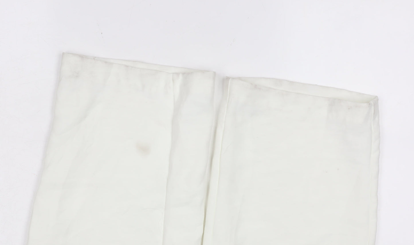 Zara Women Ivory Wrap Jumpsuit S Belted Wide-Leg Elegant V-Neck