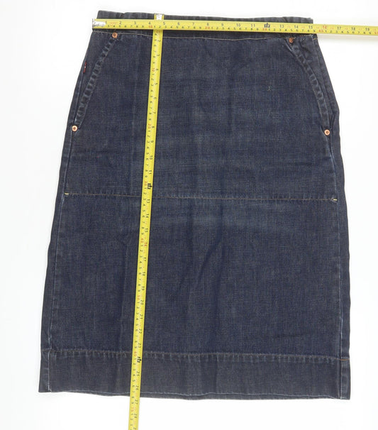 Levi Strauss Women’s Blue Denim Knee Length Pencil Skirt Size S