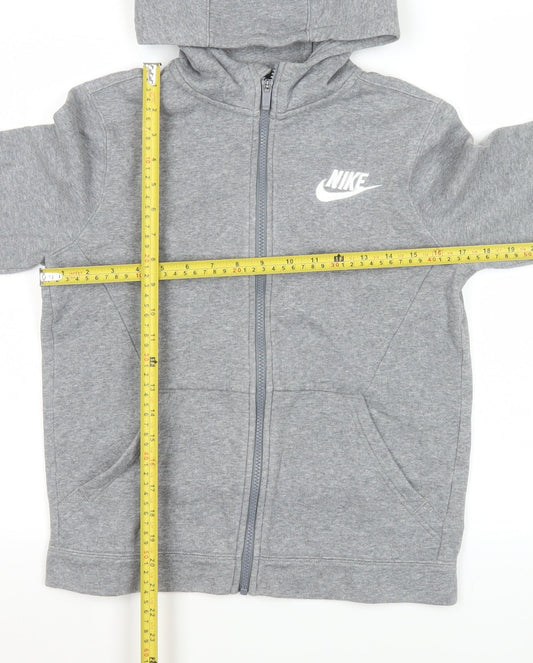 Nike Teens Grey Full Zip Hooded Sports Jacket L