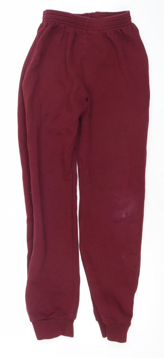 Additional front view of Hunter boys’ burgundy jogger sweatpants, size 10-11, years cotton blend