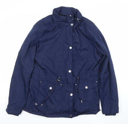 Additional front view of Dunnes Women's Blue Mid-Length Parka Jacket, size 10