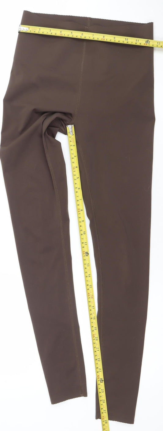 Workout Women Brown XS Leggings Compression Stretch Activewear