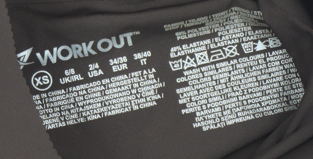 Workout Women Brown XS Leggings Compression Stretch Activewear