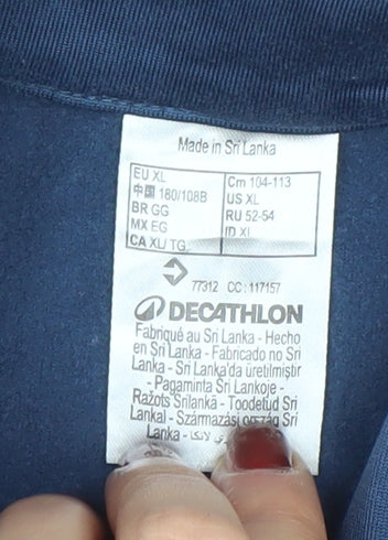 Decathlon Men’s Blue XL Athletic 1/4 Zip Pullover Sweatshirt