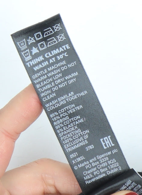 Marks and Spencer Womens Black Size 14 Jogger Activewear Trousers