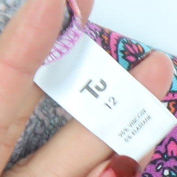 Tu Women’s Multicoloured Paisley Harem Trousers Size 12