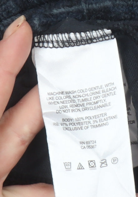 Columbia Women Black Geometric 1/2 Zip Pullover Fleece Sweatshirt M