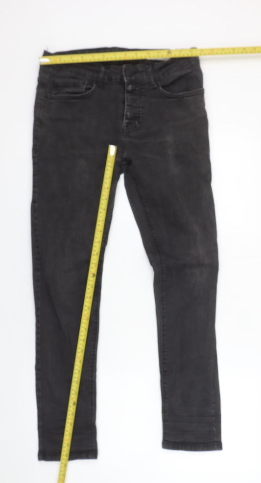 Denim Co Men's Black Skinny Jeans W30 L30 Slim Fit