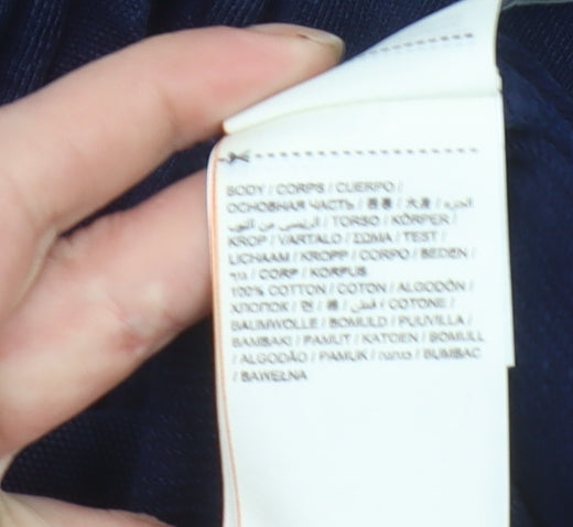 Superdry Men's Blue XL 1/4 Zip Pullover Cotton Sweatshirt