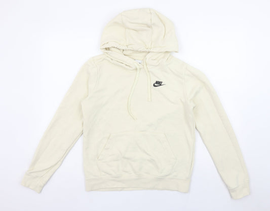 Nike Women Beige XS Pullover Hoodie Cotton Blend Casual Sportswear