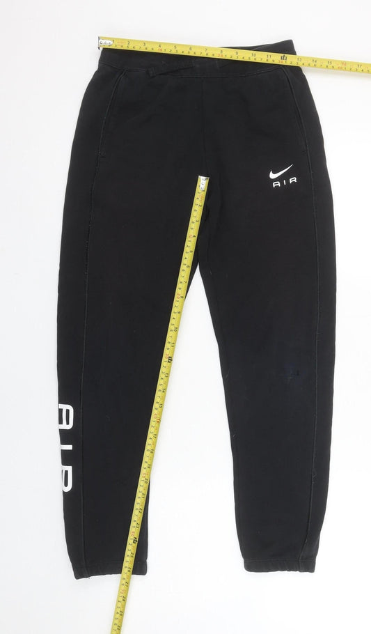 Nike Boys Black Jogger Sweatpants 14 Years Cotton Blend Sports Trousers