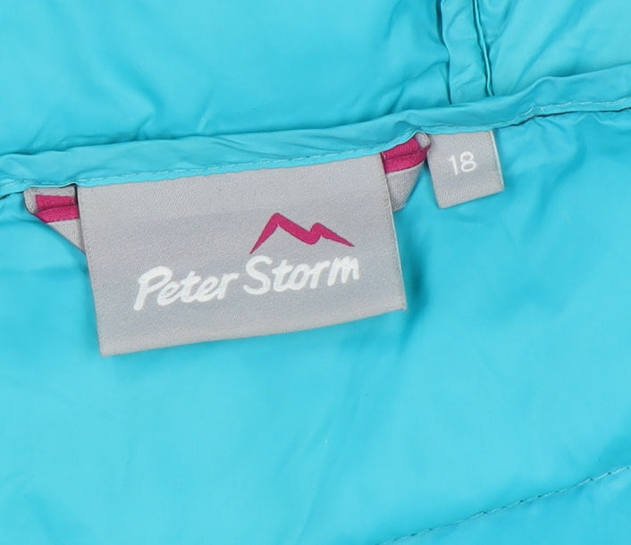 Peter Storm Women’s Black Hooded Puffer Jacket Size 18 Lightweight Outdoor